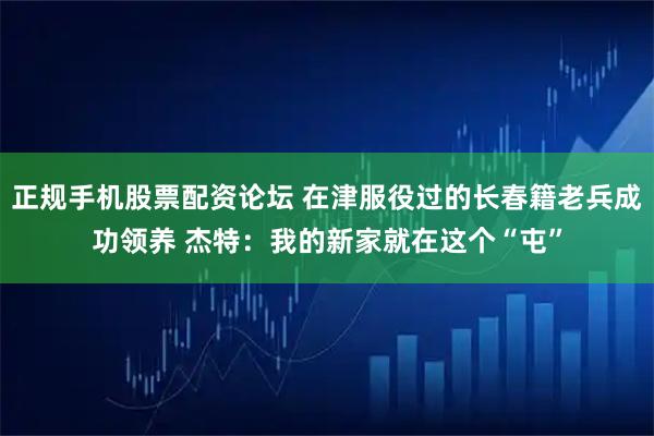 正规手机股票配资论坛 在津服役过的长春籍老兵成功领养 杰特：我的新家就在这个“屯”